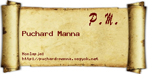 Puchard Manna névjegykártya